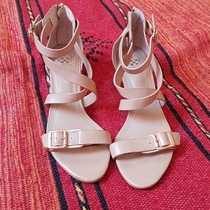 Vince Camuto Leather Tessem Kitten Heels